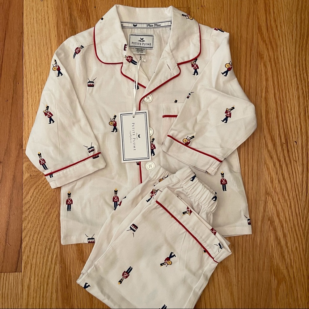 NWT Petite Plume Toy Soldier Pajama Pant Set- 12-18 months